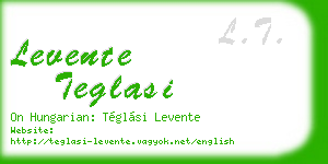 levente teglasi business card